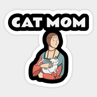 Cat Mom – Classic Art Cat Lover Sticker